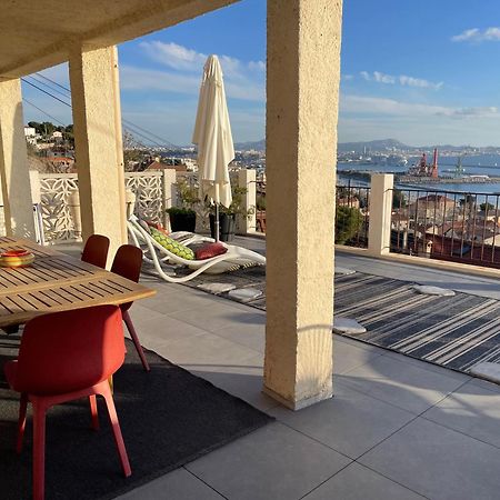 Superbe Terrasse Avec Vue Panoramique Sur La Mer Μασσαλία Εξωτερικό φωτογραφία