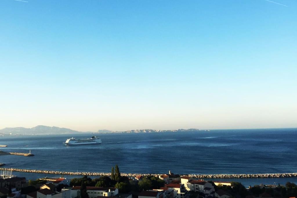 Superbe Terrasse Avec Vue Panoramique Sur La Mer Μασσαλία Εξωτερικό φωτογραφία