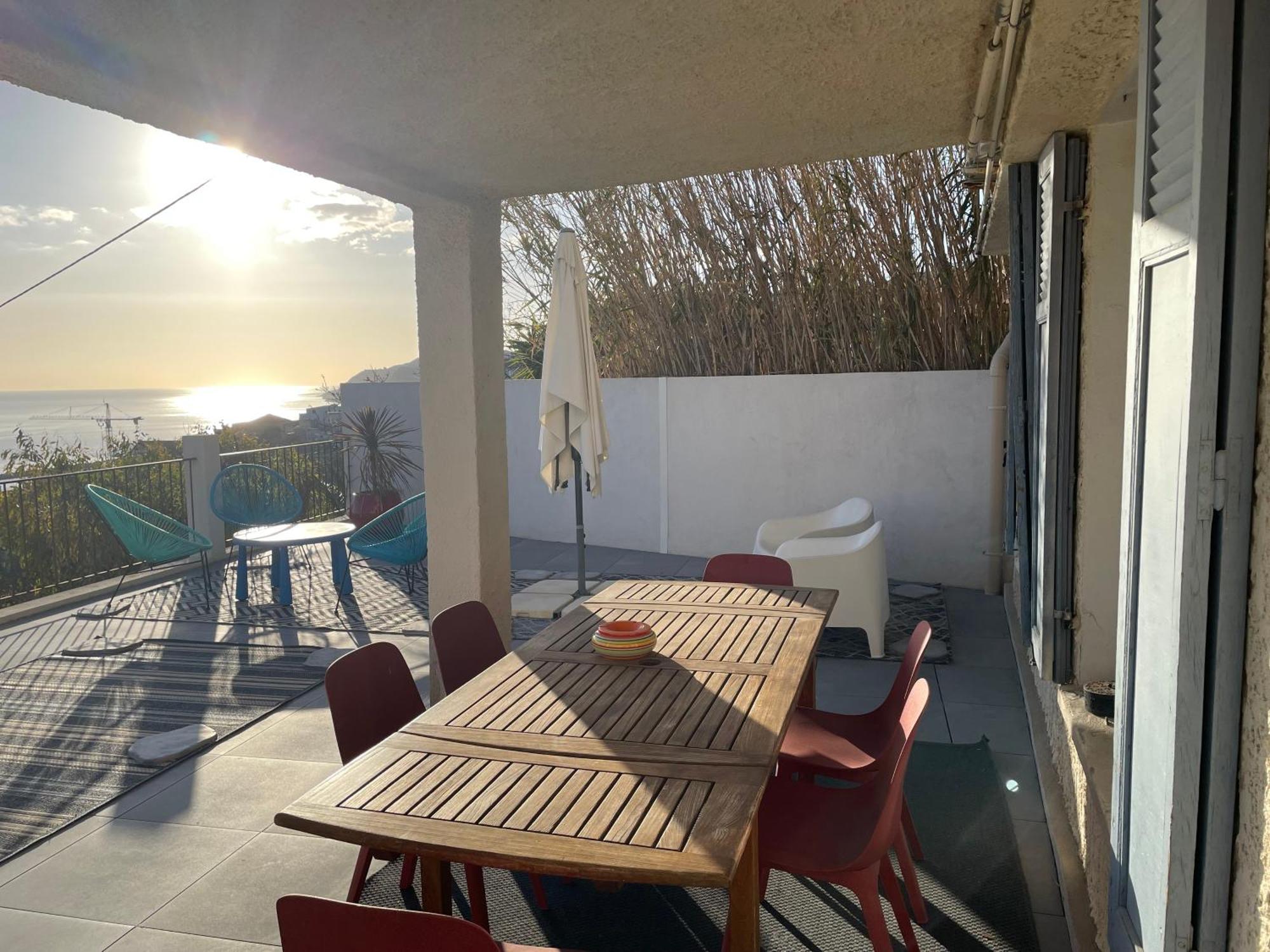 Superbe Terrasse Avec Vue Panoramique Sur La Mer Μασσαλία Εξωτερικό φωτογραφία