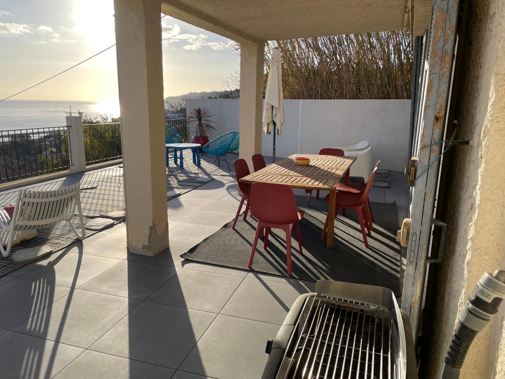 Superbe Terrasse Avec Vue Panoramique Sur La Mer Μασσαλία Εξωτερικό φωτογραφία