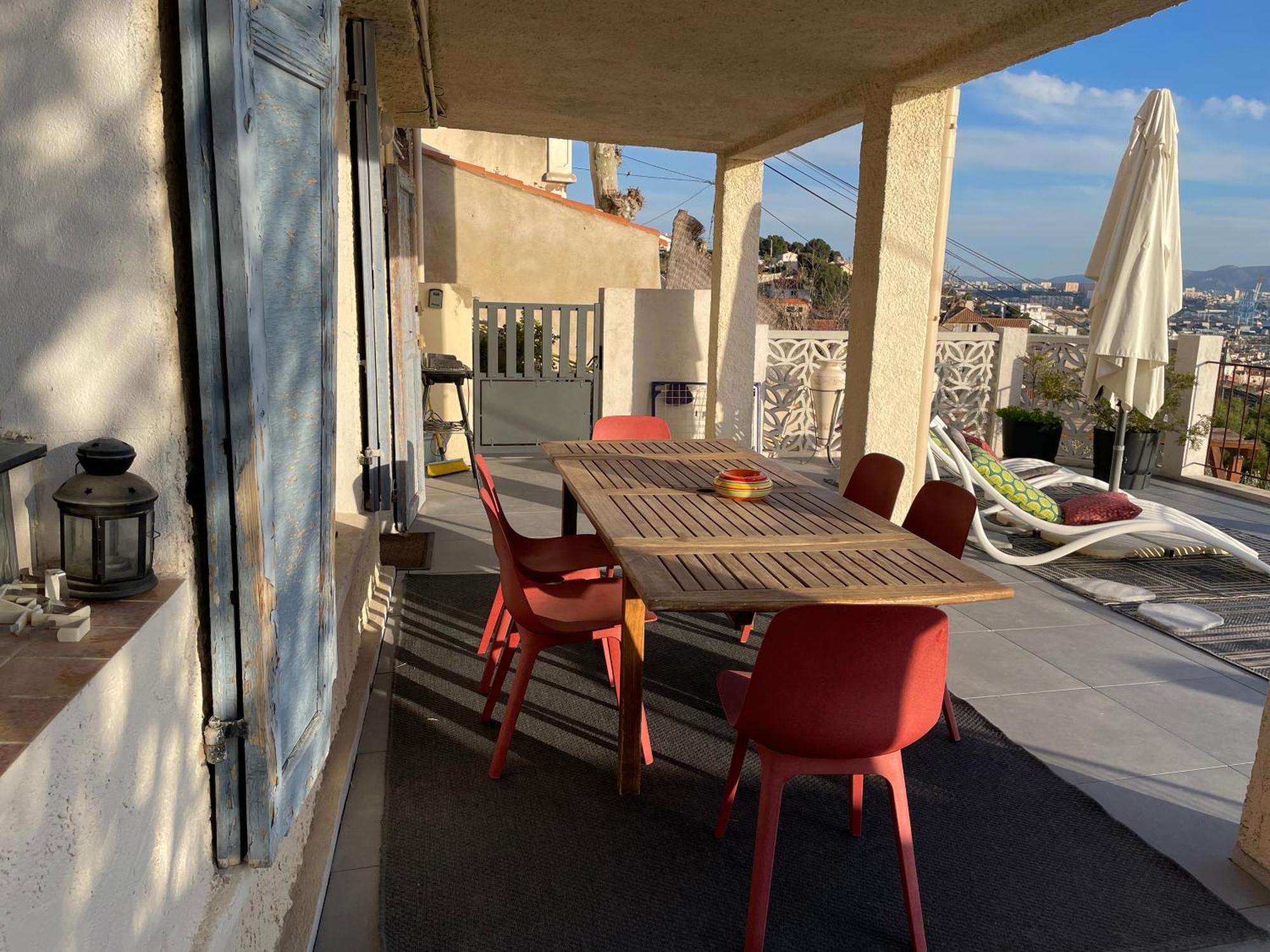 Superbe Terrasse Avec Vue Panoramique Sur La Mer Μασσαλία Εξωτερικό φωτογραφία