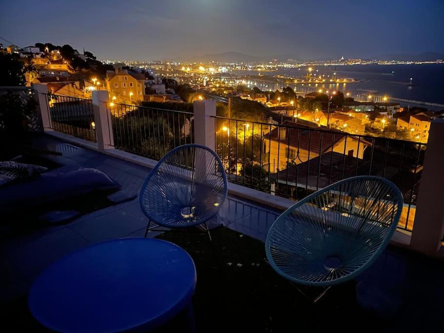Superbe Terrasse Avec Vue Panoramique Sur La Mer Μασσαλία Εξωτερικό φωτογραφία